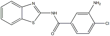 3-amino-N-(1,3-benzothiazol-2-yl)-4-chlorobenzamide Structure