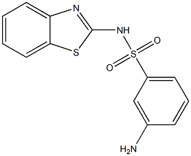 3-amino-N-(1,3-benzothiazol-2-yl)benzene-1-sulfonamide,,结构式