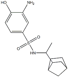 3-amino-N-(1-{bicyclo[2.2.1]heptan-2-yl}ethyl)-4-hydroxybenzene-1-sulfonamide Structure
