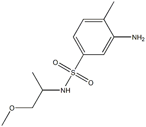 3-amino-N-(1-methoxypropan-2-yl)-4-methylbenzene-1-sulfonamide Struktur