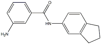 3-amino-N-(2,3-dihydro-1H-inden-5-yl)benzamide Struktur
