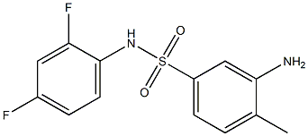 3-amino-N-(2,4-difluorophenyl)-4-methylbenzene-1-sulfonamide 结构式