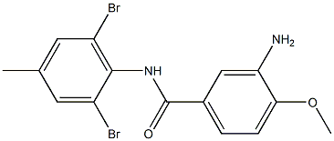 3-amino-N-(2,6-dibromo-4-methylphenyl)-4-methoxybenzamide Structure