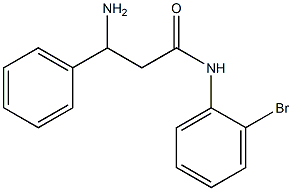 3-amino-N-(2-bromophenyl)-3-phenylpropanamide,,结构式