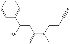 3-amino-N-(2-cyanoethyl)-N-methyl-3-phenylpropanamide 化学構造式