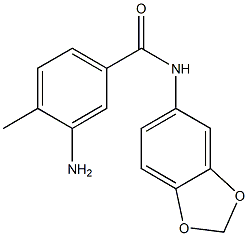 3-amino-N-(2H-1,3-benzodioxol-5-yl)-4-methylbenzamide,,结构式