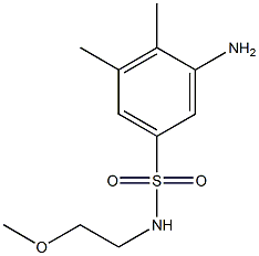 3-amino-N-(2-methoxyethyl)-4,5-dimethylbenzene-1-sulfonamide 结构式