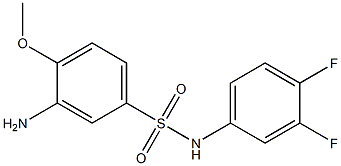3-amino-N-(3,4-difluorophenyl)-4-methoxybenzene-1-sulfonamide 结构式