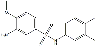 3-amino-N-(3,4-dimethylphenyl)-4-methoxybenzene-1-sulfonamide 化学構造式