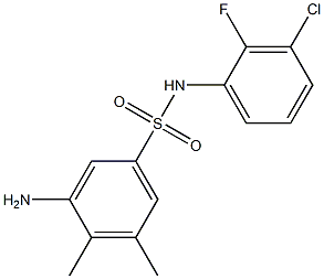 3-amino-N-(3-chloro-2-fluorophenyl)-4,5-dimethylbenzene-1-sulfonamide Structure