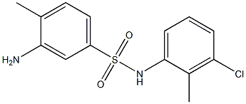 3-amino-N-(3-chloro-2-methylphenyl)-4-methylbenzene-1-sulfonamide,,结构式