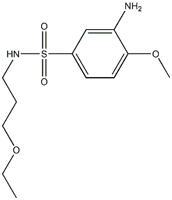 3-amino-N-(3-ethoxypropyl)-4-methoxybenzene-1-sulfonamide Struktur