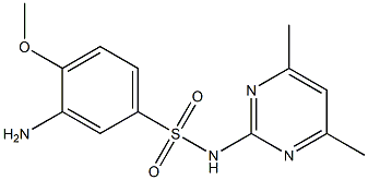 3-amino-N-(4,6-dimethylpyrimidin-2-yl)-4-methoxybenzene-1-sulfonamide,,结构式