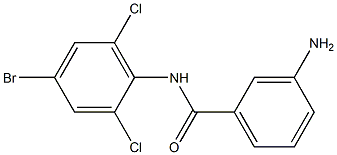 3-amino-N-(4-bromo-2,6-dichlorophenyl)benzamide 结构式