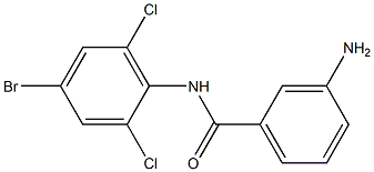 3-amino-N-(4-bromo-2,6-dichlorophenyl)benzamide,,结构式