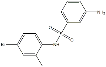 3-amino-N-(4-bromo-2-methylphenyl)benzene-1-sulfonamide 化学構造式