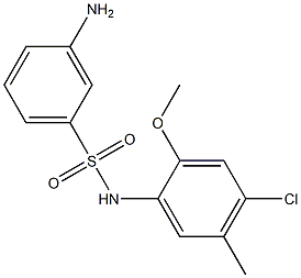 3-amino-N-(4-chloro-2-methoxy-5-methylphenyl)benzene-1-sulfonamide,,结构式