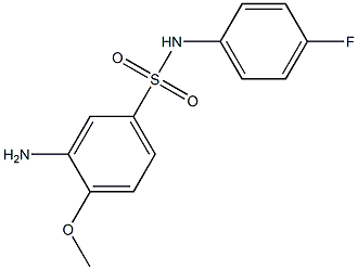 3-amino-N-(4-fluorophenyl)-4-methoxybenzene-1-sulfonamide,,结构式