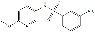 3-amino-N-(6-methoxypyridin-3-yl)benzenesulfonamide,,结构式