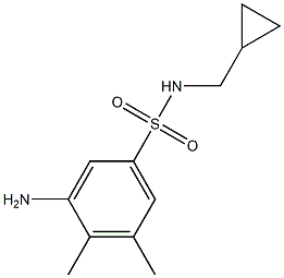 3-amino-N-(cyclopropylmethyl)-4,5-dimethylbenzene-1-sulfonamide,,结构式