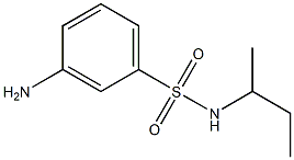 3-amino-N-(sec-butyl)benzenesulfonamide 化学構造式
