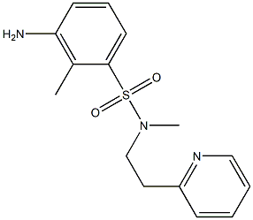 3-amino-N,2-dimethyl-N-[2-(pyridin-2-yl)ethyl]benzene-1-sulfonamide 结构式