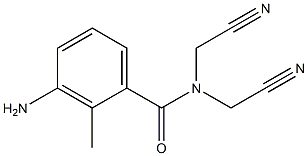 3-amino-N,N-bis(cyanomethyl)-2-methylbenzamide Struktur
