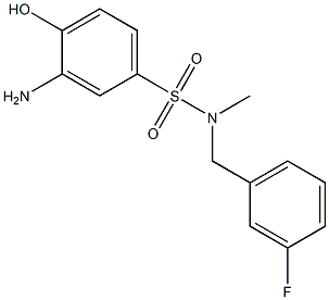 3-amino-N-[(3-fluorophenyl)methyl]-4-hydroxy-N-methylbenzene-1-sulfonamide,,结构式