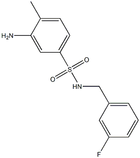 3-amino-N-[(3-fluorophenyl)methyl]-4-methylbenzene-1-sulfonamide