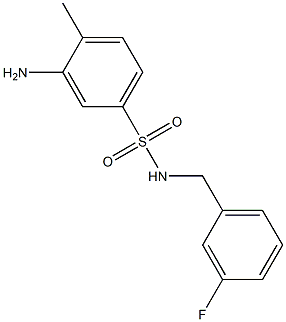 3-amino-N-[(3-fluorophenyl)methyl]-4-methylbenzene-1-sulfonamide,,结构式