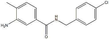 3-amino-N-[(4-chlorophenyl)methyl]-4-methylbenzamide 结构式