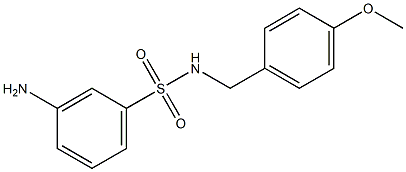 3-amino-N-[(4-methoxyphenyl)methyl]benzene-1-sulfonamide Structure