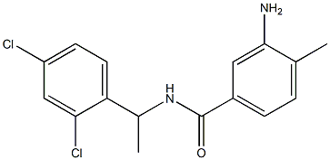 3-amino-N-[1-(2,4-dichlorophenyl)ethyl]-4-methylbenzamide Structure