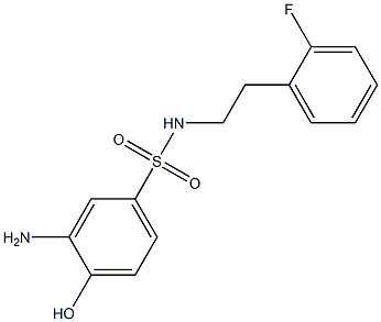 3-amino-N-[2-(2-fluorophenyl)ethyl]-4-hydroxybenzene-1-sulfonamide 结构式