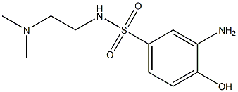 3-amino-N-[2-(dimethylamino)ethyl]-4-hydroxybenzene-1-sulfonamide Struktur