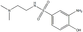 3-amino-N-[2-(dimethylamino)ethyl]-4-hydroxybenzene-1-sulfonamide 化学構造式