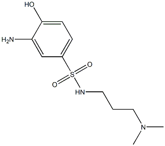 3-amino-N-[3-(dimethylamino)propyl]-4-hydroxybenzene-1-sulfonamide 结构式