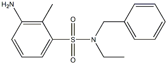 3-amino-N-benzyl-N-ethyl-2-methylbenzene-1-sulfonamide 化学構造式