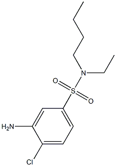 3-amino-N-butyl-4-chloro-N-ethylbenzene-1-sulfonamide,,结构式