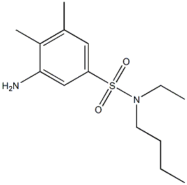 3-amino-N-butyl-N-ethyl-4,5-dimethylbenzene-1-sulfonamide,,结构式