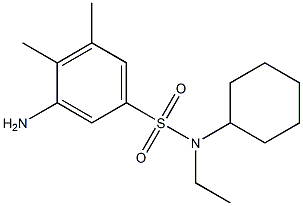 3-amino-N-cyclohexyl-N-ethyl-4,5-dimethylbenzene-1-sulfonamide,,结构式