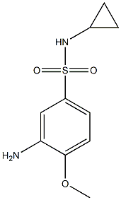 3-amino-N-cyclopropyl-4-methoxybenzene-1-sulfonamide 化学構造式