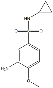 3-amino-N-cyclopropyl-4-methoxybenzene-1-sulfonamide 结构式