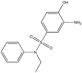 3-amino-N-ethyl-4-hydroxy-N-phenylbenzene-1-sulfonamide Struktur