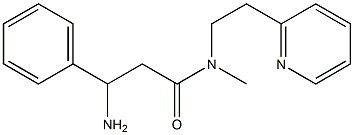 3-amino-N-methyl-3-phenyl-N-[2-(pyridin-2-yl)ethyl]propanamide 结构式