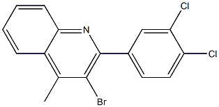 3-bromo-2-(3,4-dichlorophenyl)-4-methylquinoline Structure