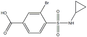 3-bromo-4-(cyclopropylsulfamoyl)benzoic acid Structure