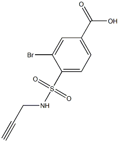 3-bromo-4-(prop-2-yn-1-ylsulfamoyl)benzoic acid,,结构式