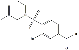 3-bromo-4-[ethyl(2-methylprop-2-en-1-yl)sulfamoyl]benzoic acid Struktur