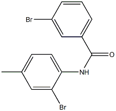 3-bromo-N-(2-bromo-4-methylphenyl)benzamide,,结构式